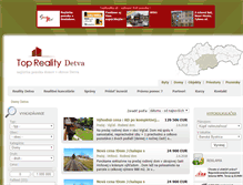 Tablet Screenshot of domy.reality-detva.eu